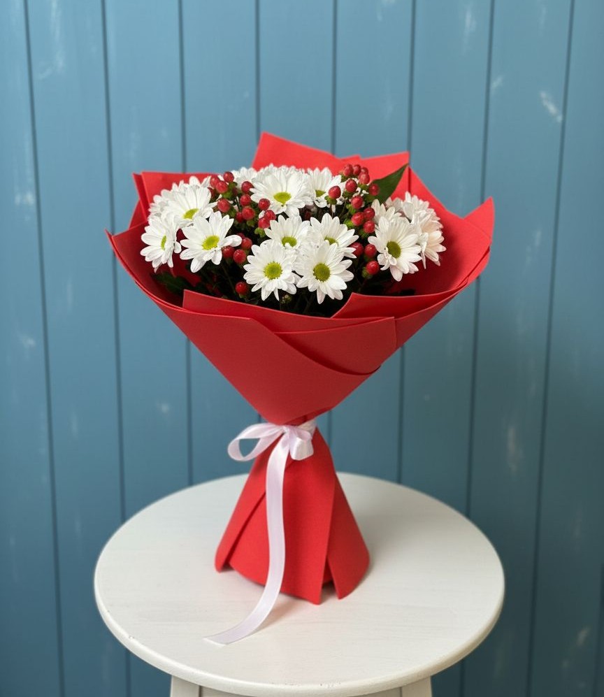 Букет цветов из: Хризантемы в Дегтярске