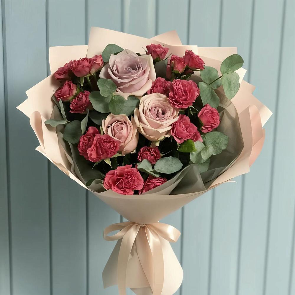 Букет цветов из: Гвоздики и Розы в Дегтярске