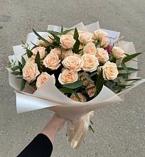 Букет Кремовые розы Латте в Дегтярске