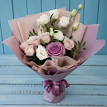 Букет цветов из:  Розы и Лизиантусы #REPLACE_PRED# Дегтярске