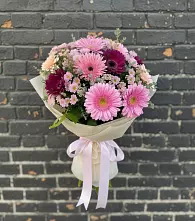 Букет цветов из:  Герберы и Хризантемы в Дегтярске