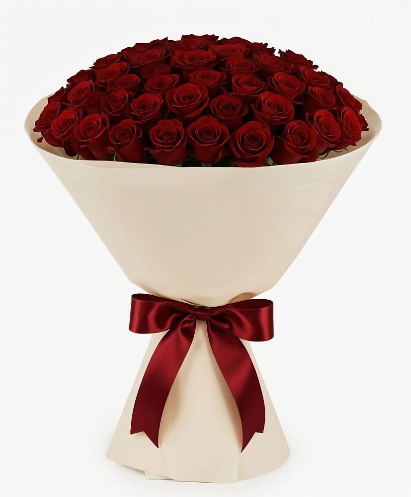 Букет 101 Бордовая роза Блэк Бакарра в Дегтярске