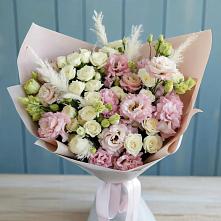 Букет цветов из:  Альстромерии и Розы в Дегтярске